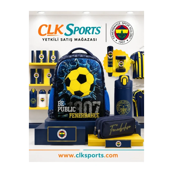 Fenerbahçe Lisanslı Anaokulu Çantası , Muggle Çift Gözlü Kalemlik - Lisanslı Suluk Matara Hediye