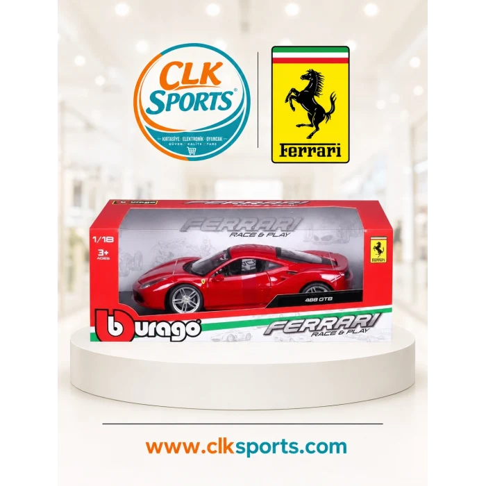 Ferrari 488 GTB Die Cast Model Araba , 1:18