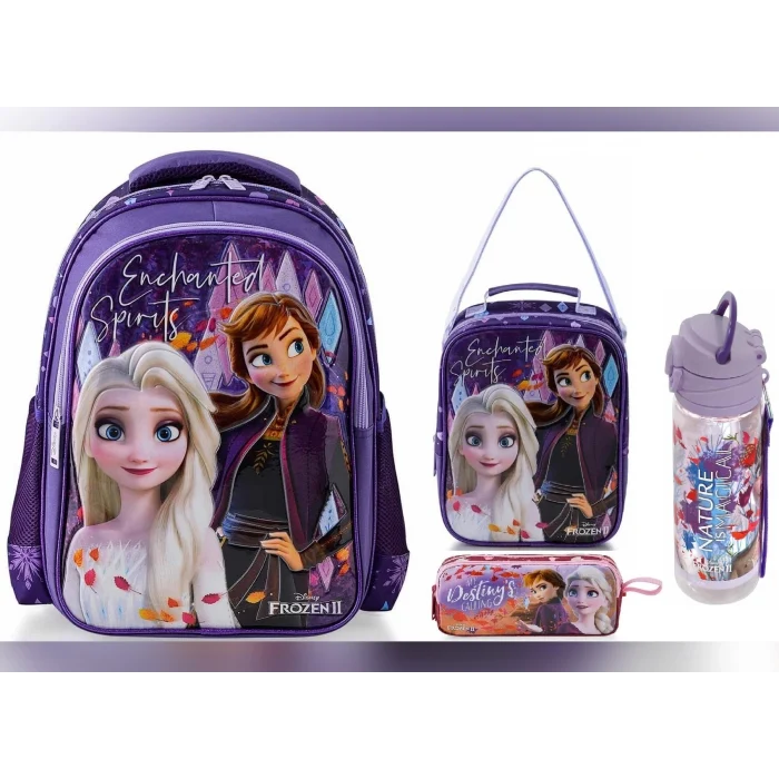 Lisanslı Okul Çantası - Beslenme Çantası - Kalem Kutusu Set - Suluk&Matara Hediye