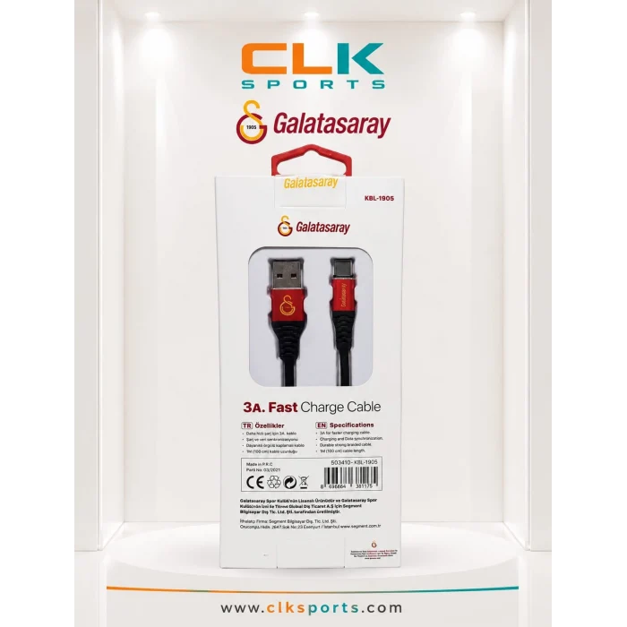 Galatasaray 3A Type-C Usb Şarj Kablosu