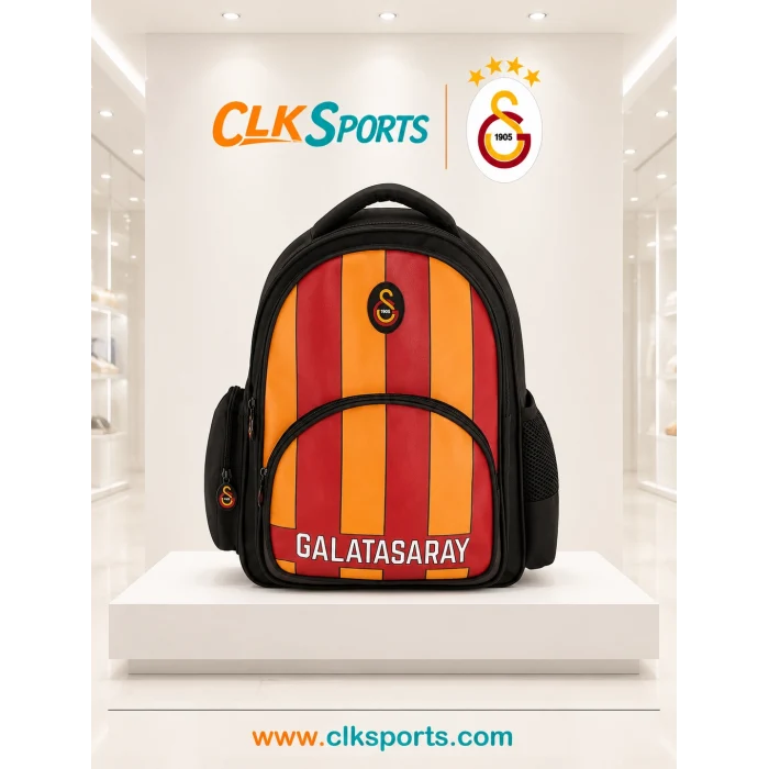 Galatasaray Suni Deri Okul Çantası , Lisanslı Kalem Çantası - Özel Kutusunda Termos Matara Set