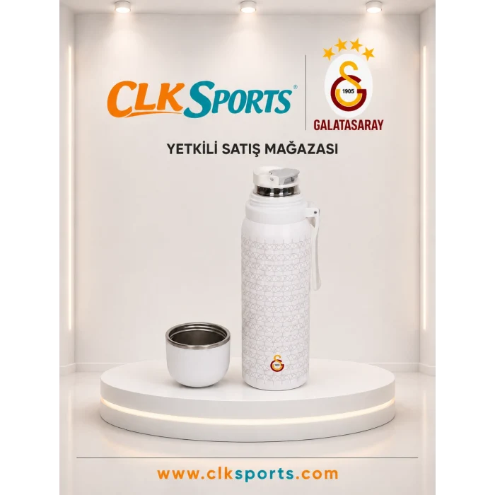 Galatasaray Suni Deri Okul Çantası , Lisanslı Kalem Çantası - Özel Kutusunda Termos Matara Set