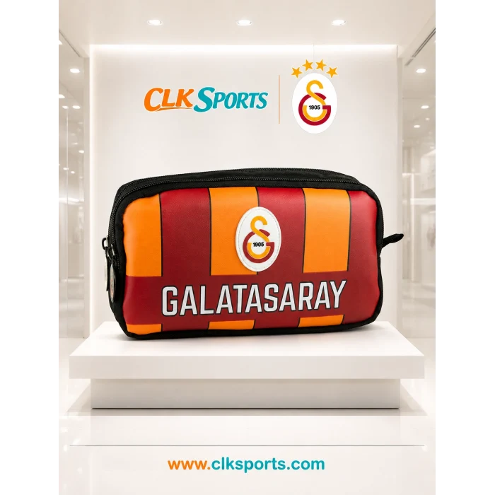 Galatasaray Suni Deri Okul Çantası , Lisanslı Kalem Çantası - Özel Kutusunda Termos Matara Set