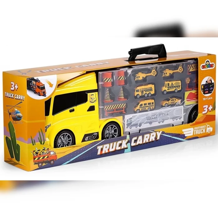 Galtoys İnşaat Araçları Taşıyıcı Tır 16 Parça