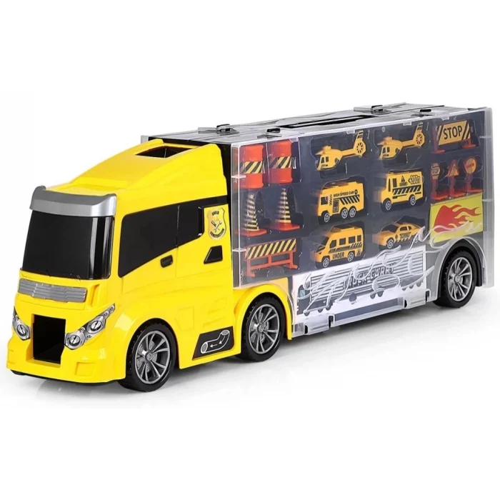 Galtoys İnşaat Araçları Taşıyıcı Tır 16 Parça