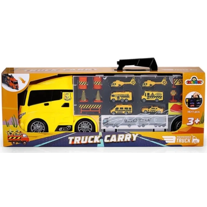 Galtoys İnşaat Araçları Taşıyıcı Tır 16 Parça