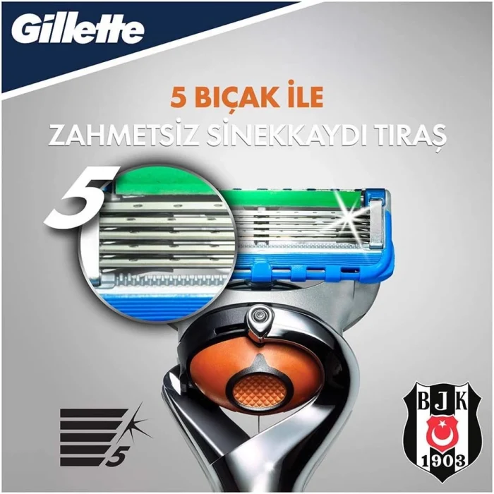 Gillette Fusion Beşiktaş Özel Seri Proglide Makine + 4Lü Yedek Bıçak + Gillette Tıraş Köpüğü + Nivea For Men Fresh Pump