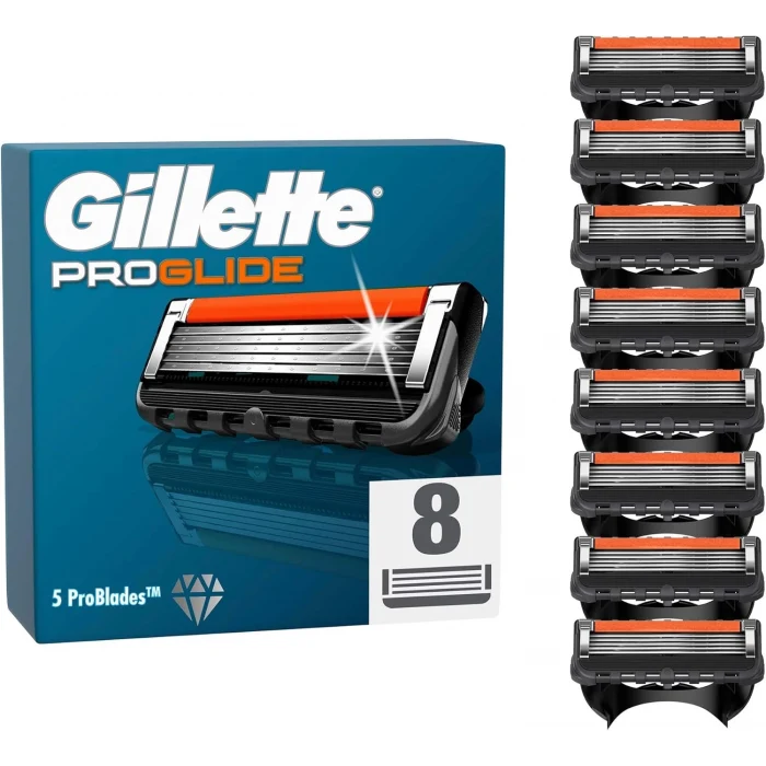 Gillette Fusion Proglide Avantajlı Yedek Tıraş Bıçağı 8 Adet + Gillette Tıraş Köpüğü 300 ml Hassas