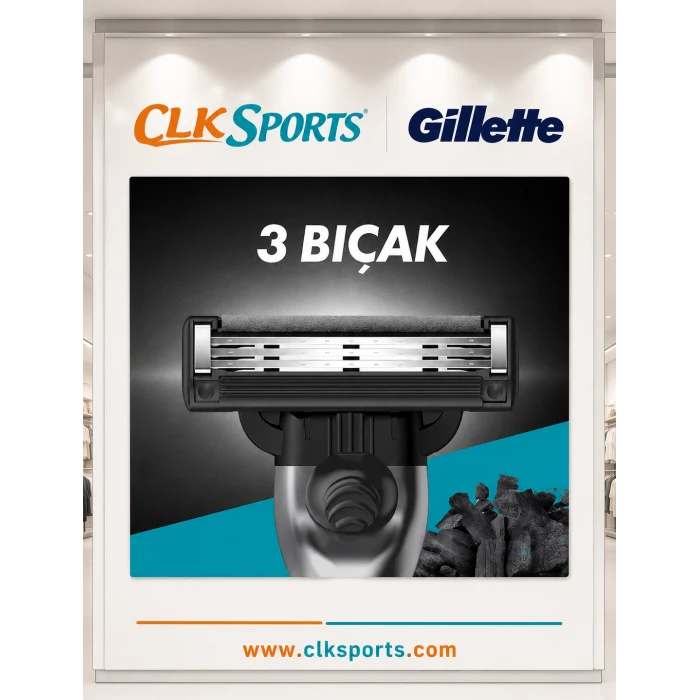 Gillette Mach3 Charcoal 2Up + Komur Jel 200 ml + Çanta