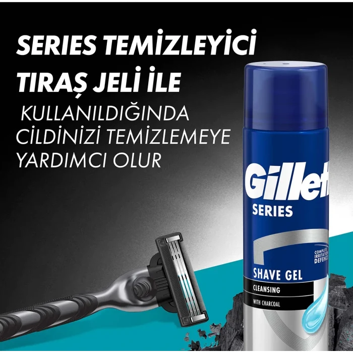 Gillette Mach3 Charcoal 2Up + Komur Jel 200 ml + Çanta