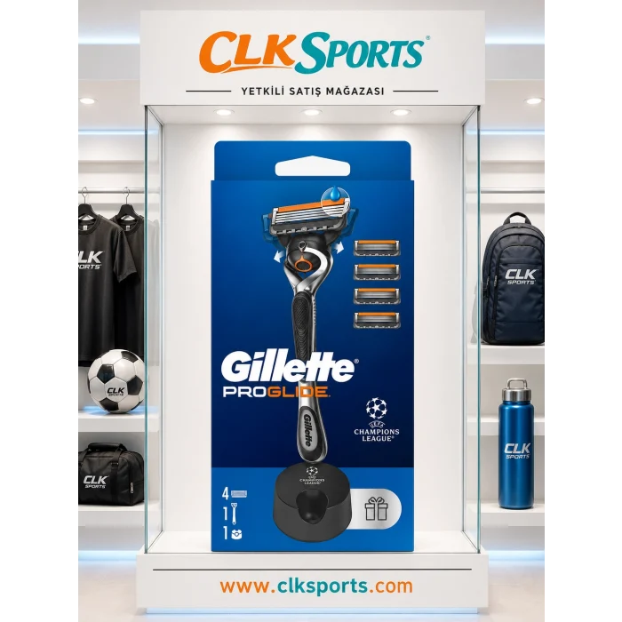 Gillette Proglide Tıraş Makinesi ve Yedek Bıçağı 4lü + Tıraş Bıçağı Standı