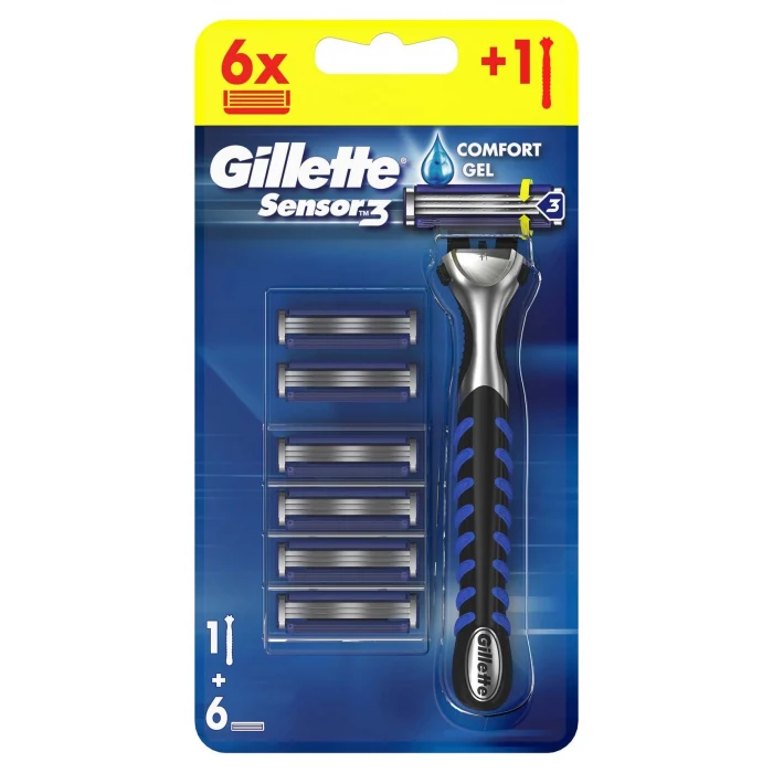 Gillette Sensor 3 Makine,18li Yedek Tıraş Bıçağı , Tıraş Köpüğü , Erkek Deodorant , Seyahat Çantası