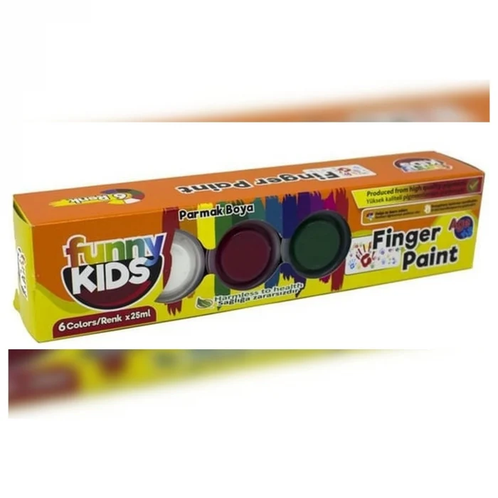 GoldKim Parmak Boyası 6 Renk x 25 ml Set Funny Kids