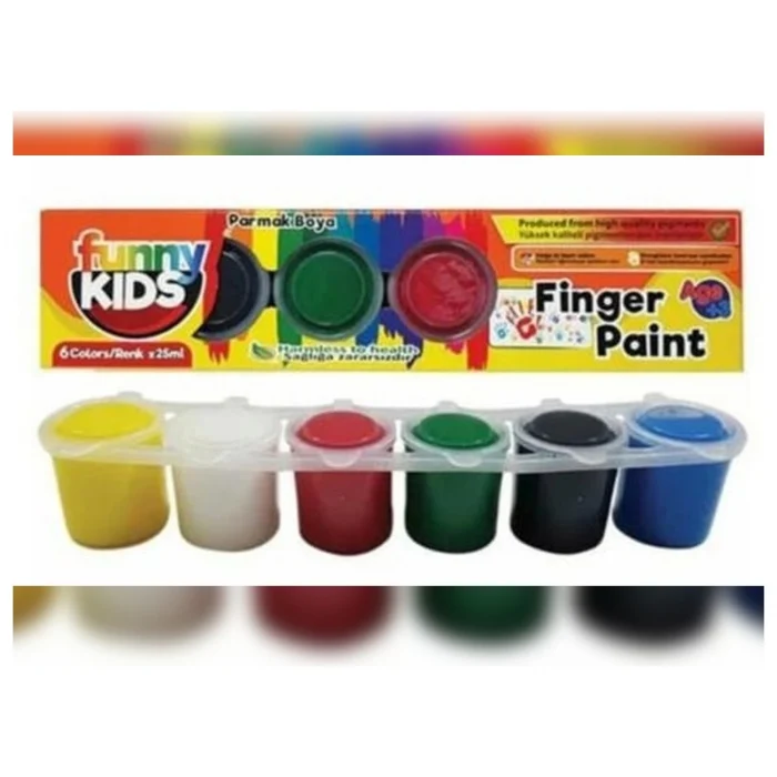 GoldKim Parmak Boyası 6 Renk x 25 ml Set Funny Kids