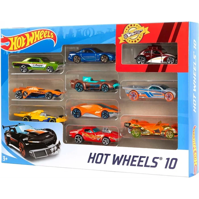 Hot Wheels 10lu Oyuncak Araba Seti - 1:64 Ölçek