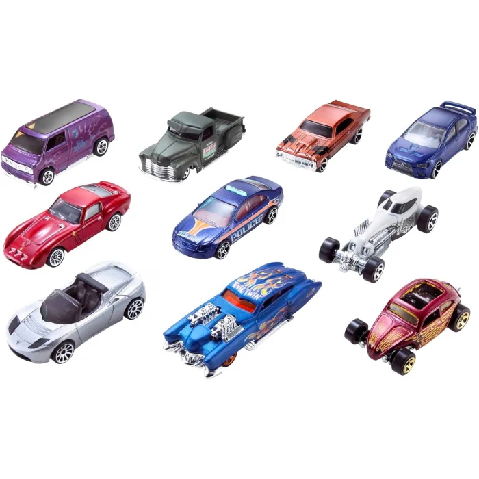 Hot Wheels 10lu Oyuncak Araba Seti - 1:64 Ölçek