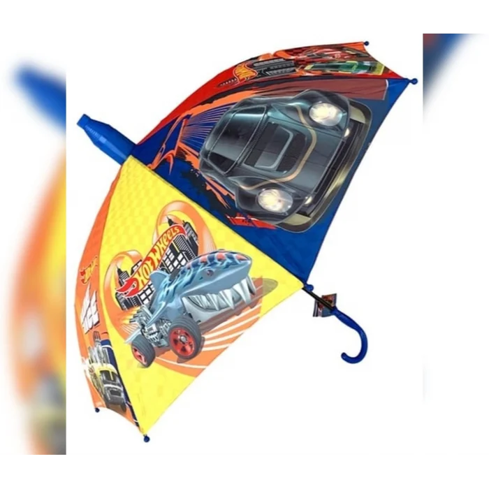 Hot Wheels Lisanslı Erkek Çocuk Şemsiyesi + Lisanslı Gözlük İkili Set