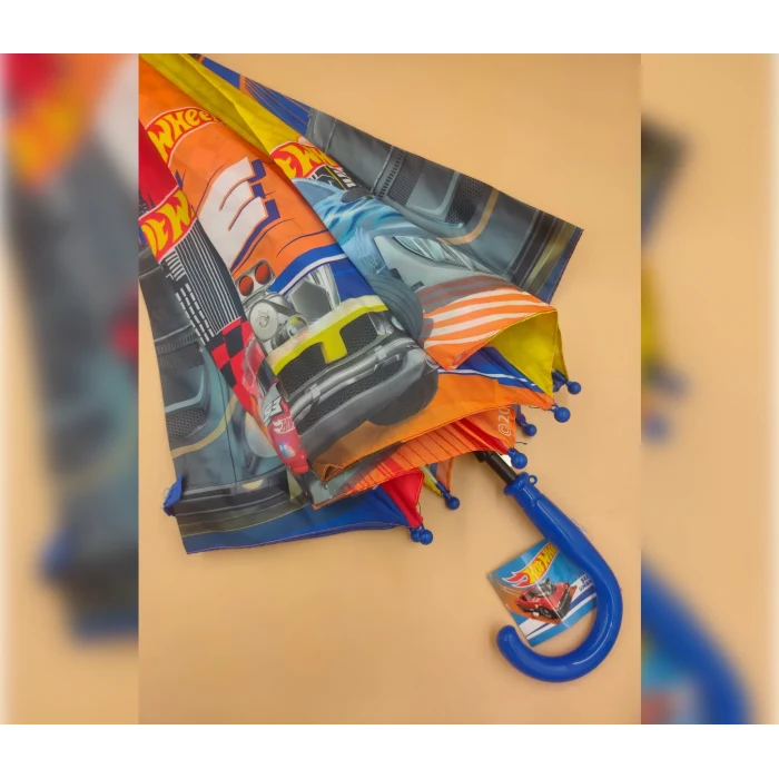 Hot Wheels Lisanslı Erkek Çocuk Şemsiyesi + Lisanslı Gözlük İkili Set