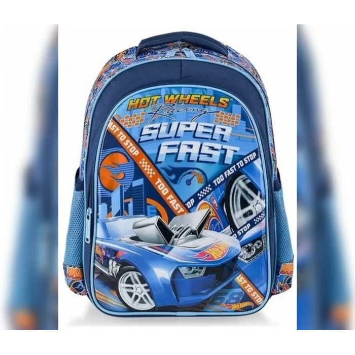 Hot Wheels Lisanslı Okul Çantası , Beslenme Çantası , Kalemlik Set - Suluk&Matara Hediye