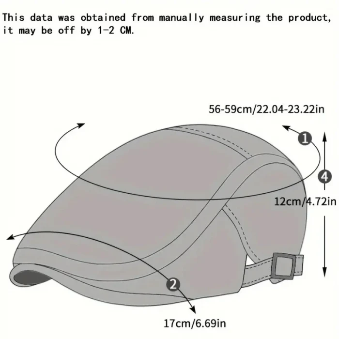 Deri Erkek Klasik Şapka - Bere Siyah