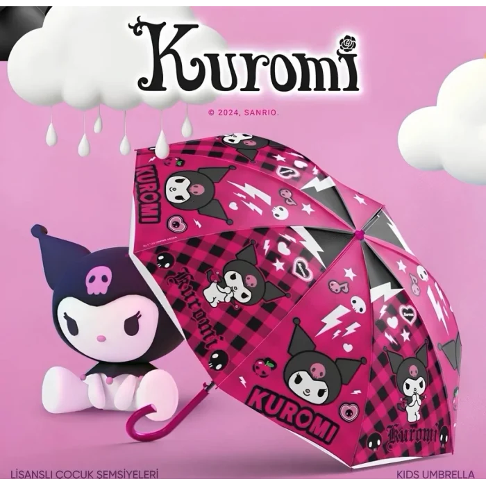 Kuromi Lisanslı Çocuk Şemsiyesi + Lisanslı Gözlük - Barbie Toka