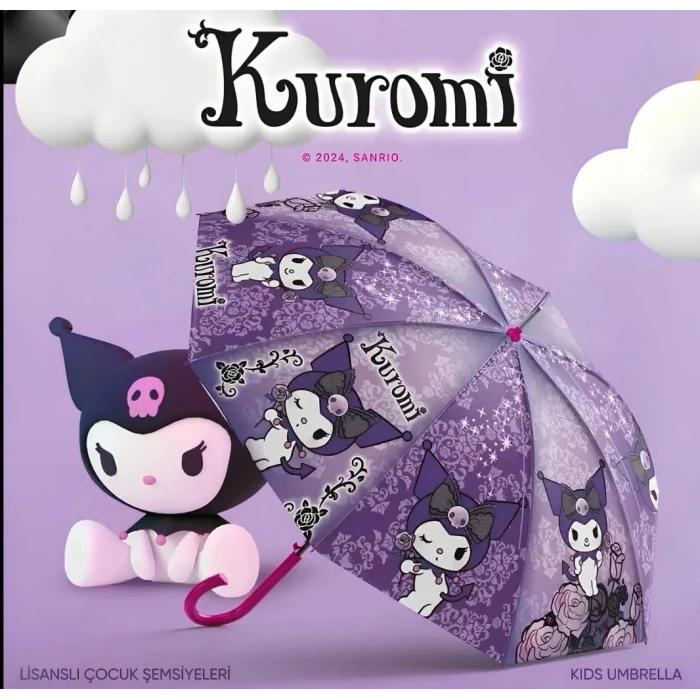 Kuromi Lisanslı Çocuk Şemsiyesi + Lisanslı Gözlük - Barbie Toka