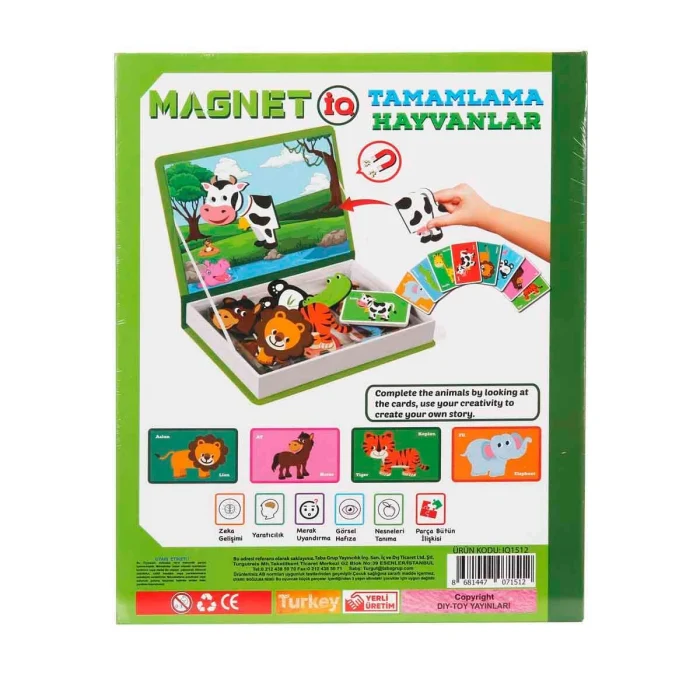 DıyToy Manyetik Magnet Hayvanlar Tamamlama