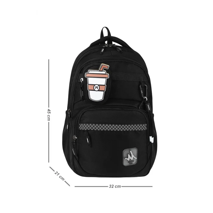 MASTER PACK Okul Çantası , Çift Gözlü Kalem Çantası , Para Cüzdanı ve Çelik Matara 700 ml Hediye