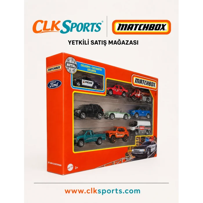 Matchbox 9lu Die Cast Metal Araba Seti