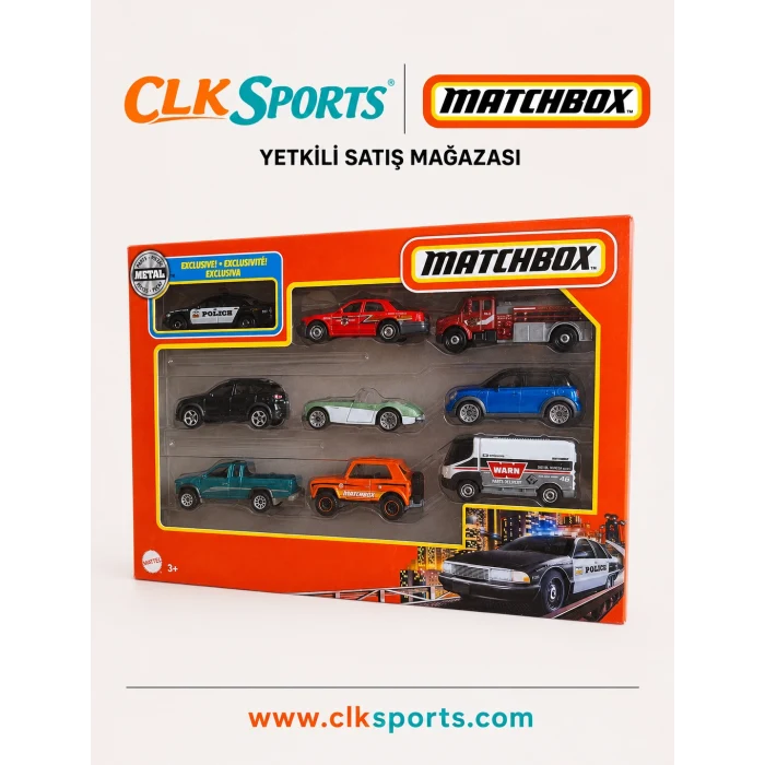 Matchbox 9lu Die Cast Metal Araba Seti