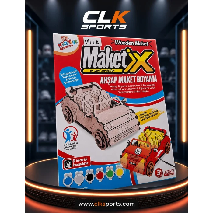 MorToys Akıl Oyunları Ahşap Maket Boyama - VİLLA