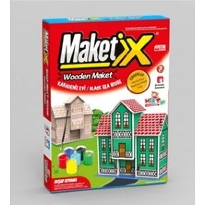 MorToys Akıl Oyunları Ahşap Maket Boyama - VİLLA