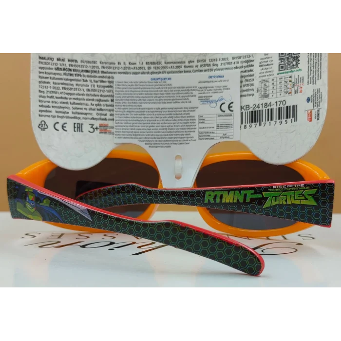 Ninja Kaplumbağa Lisanslı Çocuk Gözlüğü