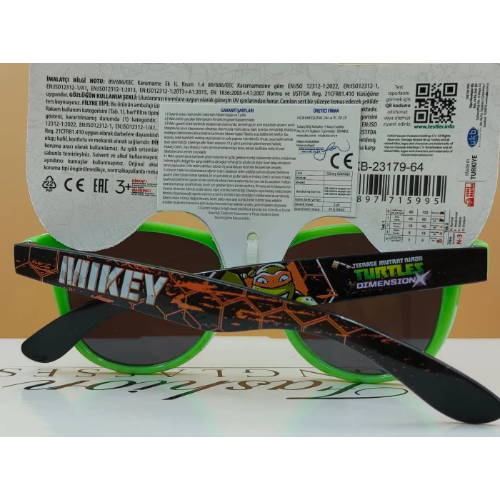 Ninja Kaplumbağa Lisanslı Çocuk Gözlüğü