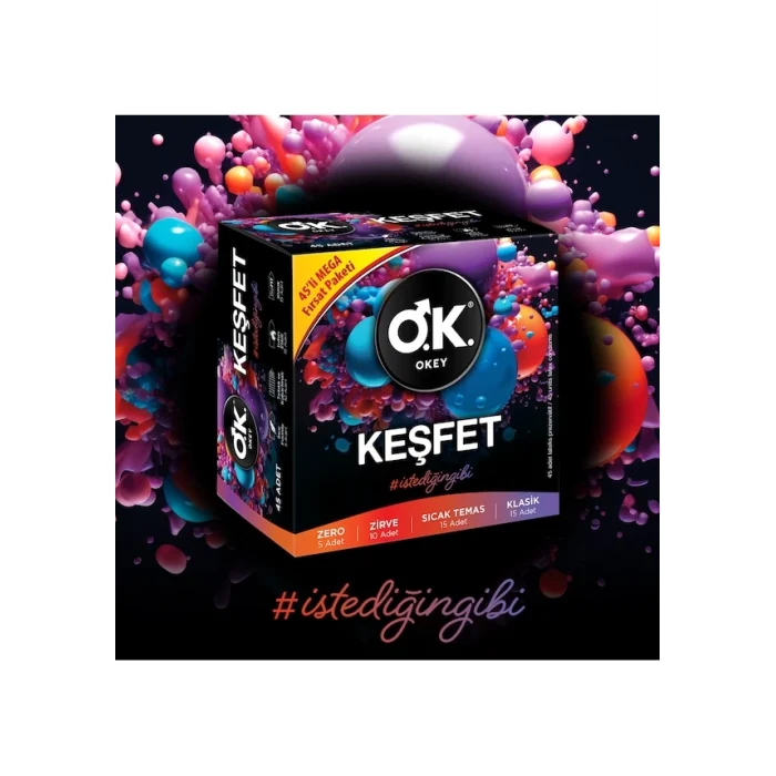 Okey Keşfet Prezervatif 45li Mega Paket