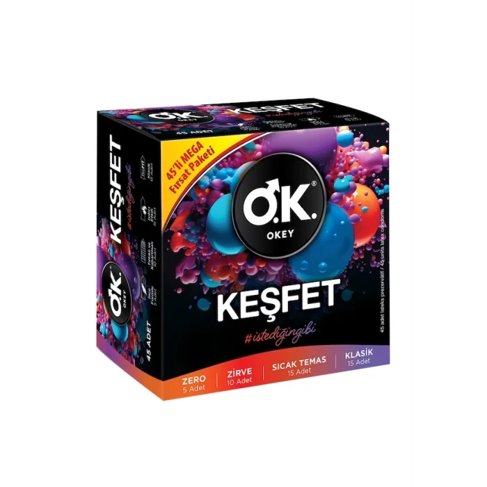 Okey Keşfet Prezervatif 45li Mega Paket
