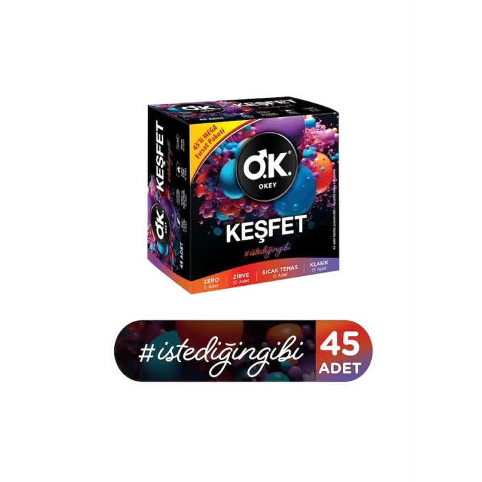 Okey Keşfet Prezervatif 45li Mega Paket