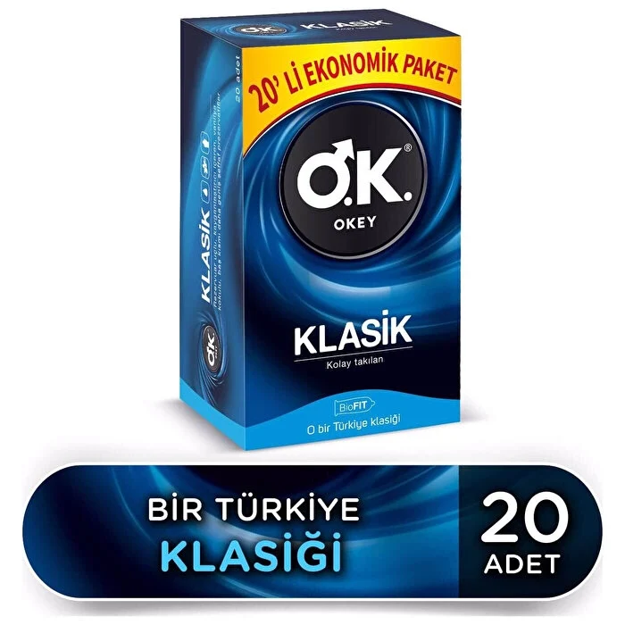 Okey Klasik Ekonomik Prezervatif 20li