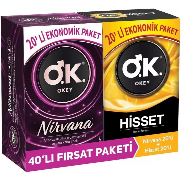 Okey Nirvana 20li + Hisset 20li Prezervatif
