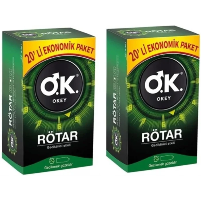 Okey Rötar Prezervatif 20li Ekonomik Paket 2 Adet