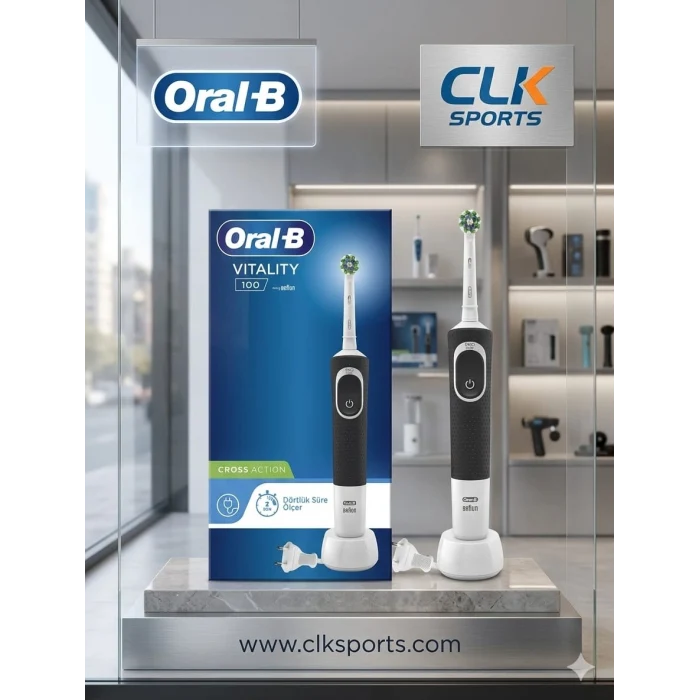 Oral-B Vitality D100 Cross Action Şarj Edilebilir Diş Fırçası Siyah