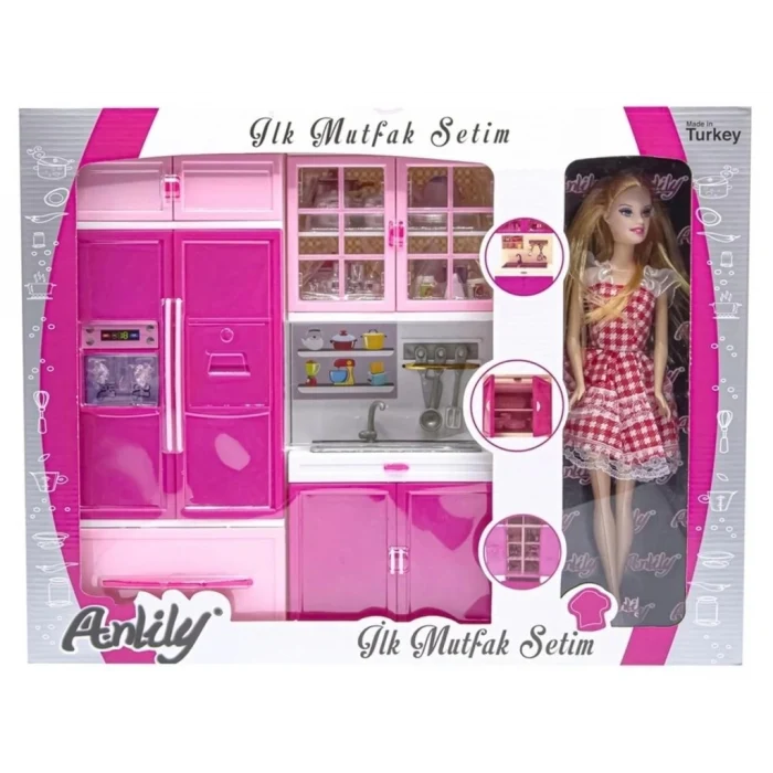 İlk Mutfak Setim - Anlily Bebek ve 2li Mutfak Seti