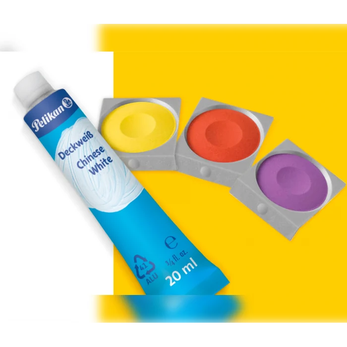 Metal Kutulu Deckfarbkasten Opaque Paint Box Sulu Boya 12+1