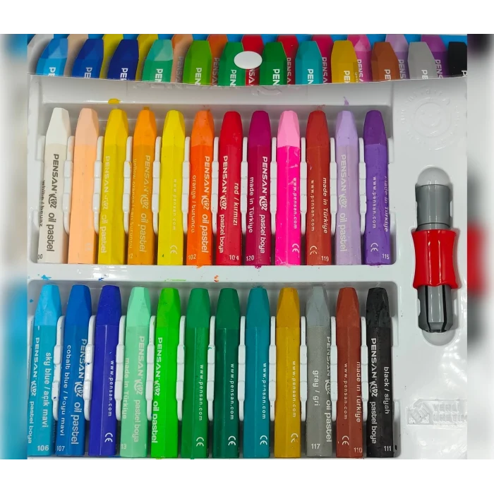 Pensan Kidz 24 Renk Pastel Boya - Çantalı