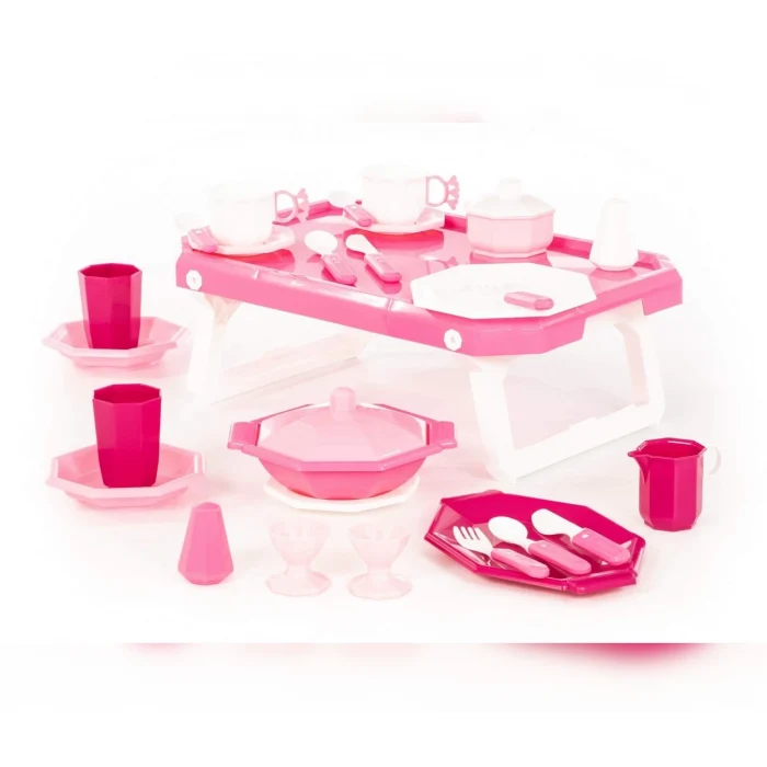 Retro Çocuk Yemek Seti Tepsili 29 Parça Filede