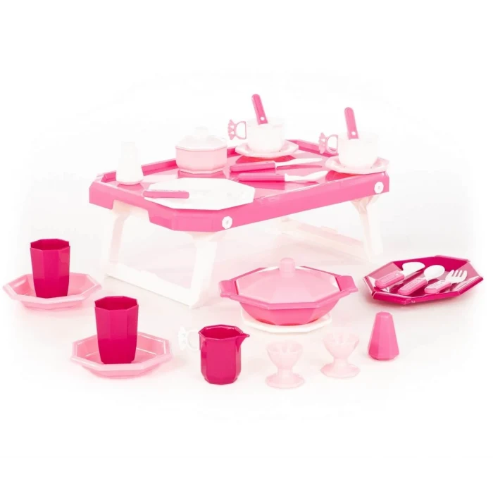 Retro Çocuk Yemek Seti Tepsili 29 Parça Filede