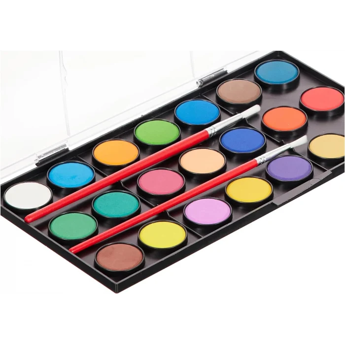 Pritt 21 Renk Sulu Boya - 2 adet fırça Hediyeli