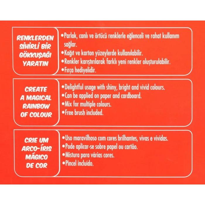 Pritt 21 Renk Sulu Boya - 2 adet fırça Hediyeli