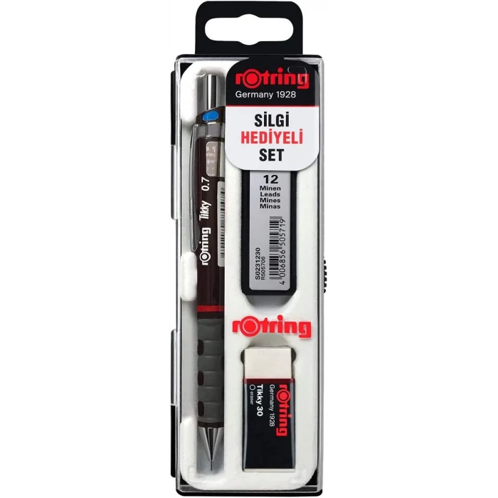 Rotring 0,7 Tikky Mekanik Kurşun Kalem-Uç-Silgi 3lü Set