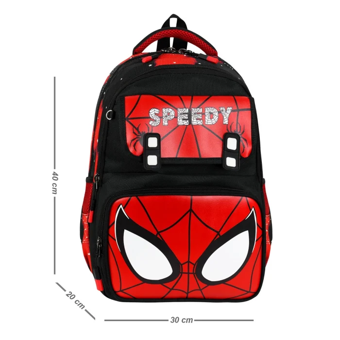 School Bag Spider Man Okul Çantası Tablet Bölmeli , Beslenme Çantası , Kalemlik Set